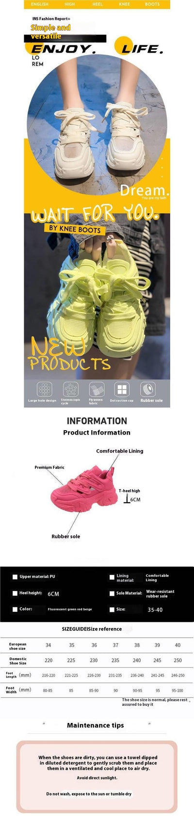 Zapatillas Deportivas Casuales con Plataforma Elevadora para Mujer - Image 9