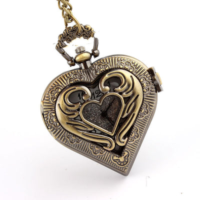 Reloj de Bolsillo Retro Corazón Hueco - Image 12