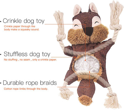 Juguete para Perro Zorro con Sonajero - Juguete Durable sin Relleno para Mascotas - Image 12