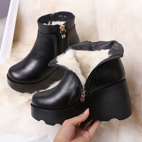 Botas de Algodón Forradas en Piel Sintética - Calidez y Confort para el Invierno