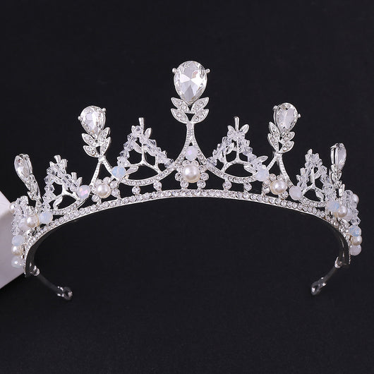 Juego de Corona y Aretes Nupcial Estilo Coreano - Image 18