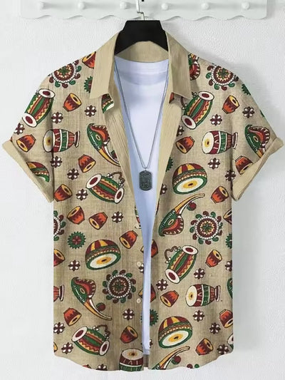 Camisa Estampada Artística para Hombre - Diseño Personalidad - Image 5