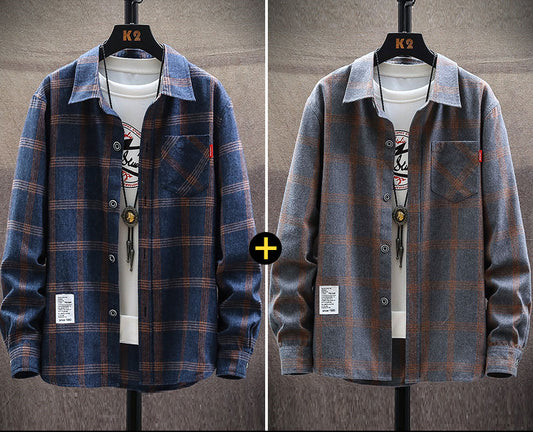 Camisa Casual Hombre Estilo Coreano Moderna con Volantes - Image 2