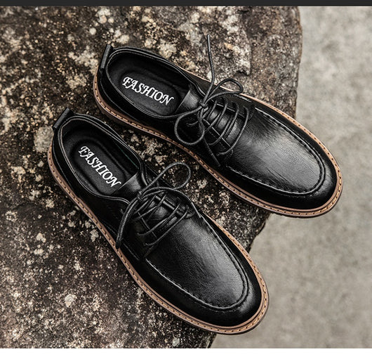 Zapatos de Cuero Casual Estilo Británico - Versátiles y Elegantes - Image 9