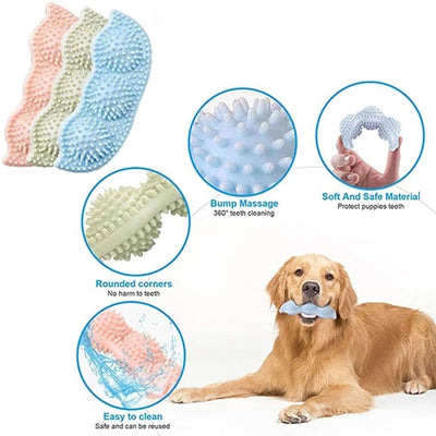 Juguete Masticable Limpiador de Dientes para Mascotas con Textura TPR