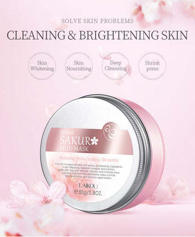 Mascarilla de Barro de Flor de Cerezo Japonés Lai Kou 80g - Hidratante y Nutritiva - Image 12