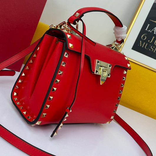 Bolso de Cuero Genuino con Remaches y Correa Cruzada - Image 17