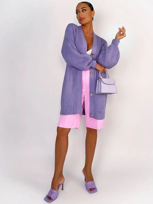Cardigan Tejido Suelto Cuello V - Diseño Versátil para Otoño - Image 25