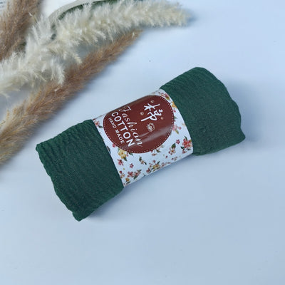 Pañuelo de Algodón y Lino Arrugado Monocromático - Image 18
