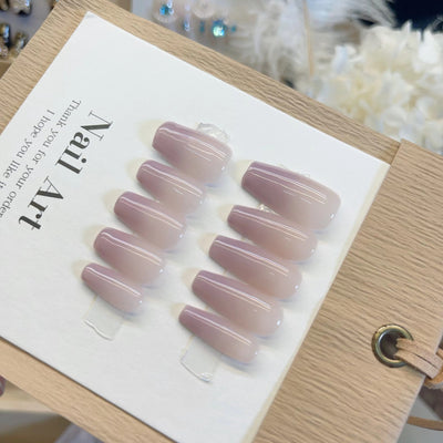 Pegatinas de Uñas Degradado Taro - Acabado Profesional Hecho a Mano - Image 2