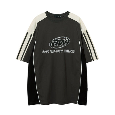 Playera Retro Alfabeto Bordado Cuello Redondo Estilo Escolar - Image 4