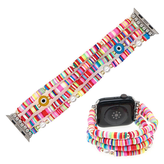 Correa de Reloj Artesanal en Cerámica Suave - Diseño Multicolor Negro - Image 10