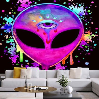 Tapiz Decorativo con Estampado Alien - Tela de Fondo para Pared - Image 34