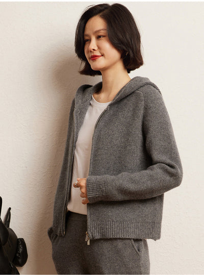 Cardigan Hoodie de Cachemira para Mujer con Cierre - Image 14