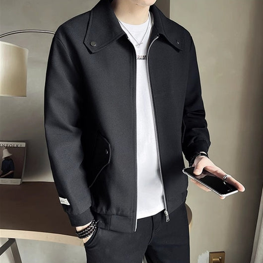 Chaqueta Casual para Hombre en Tono Café - Perfecta para Primavera y Otoño - Image 10