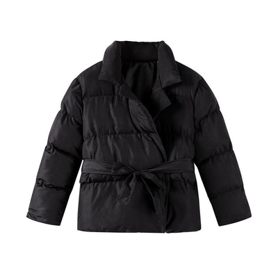 Chaqueta de Algodón con Cintura Controlada y Solapas de Encaje - Image 7