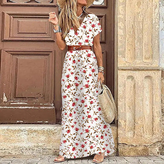 Vestido Floral con Escote en V Simiya - Image 17