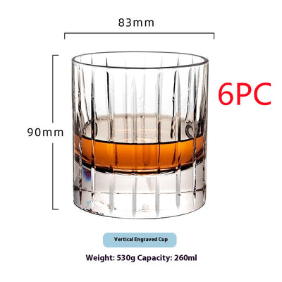 Vaso de Whiskey de Cristal Tallado a Mano - Diseño Lujo Ligero con Boca Ancha - Image 17