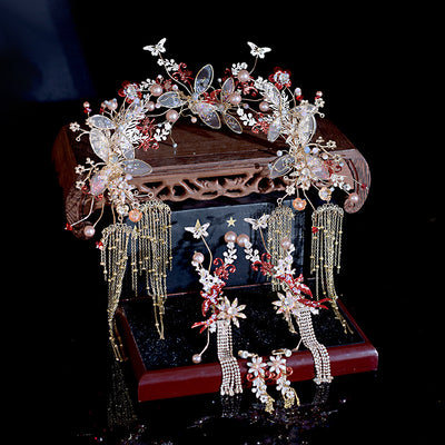 Tocado Nupcial Vintage Wofu para Damas - Image 8