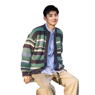 Chaqueta Deportiva Hombre con Bloques de Color a Rayas - Image 6