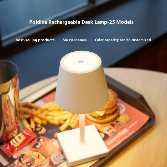 Lámpara de Mesa LED Táctil Nórdica Moderna - Aluminio Metal Diseño Hotel