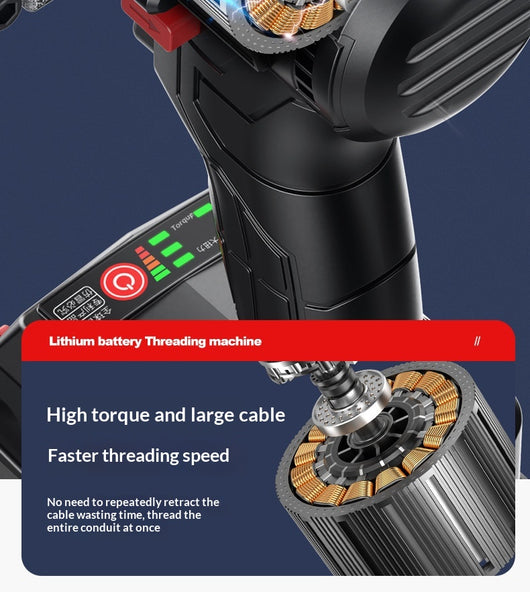 Máquina Enhebrador de Cable Automática Brushless con Batería de Litio para Electricistas - Image 10