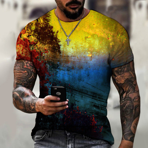 Remera Casual Hombre Estampado Digital 3D