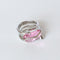 Anillo de Circón con Cristal Flor de Durazno