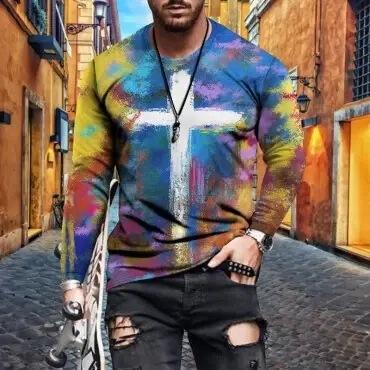 Camiseta Hombre Cuello Redondo Ajustada con Estampado de Letras - Image 14