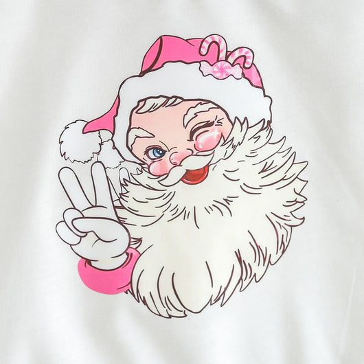 Conjunto de Sudadera Navideña con Papá Noel Estampado - Image 7