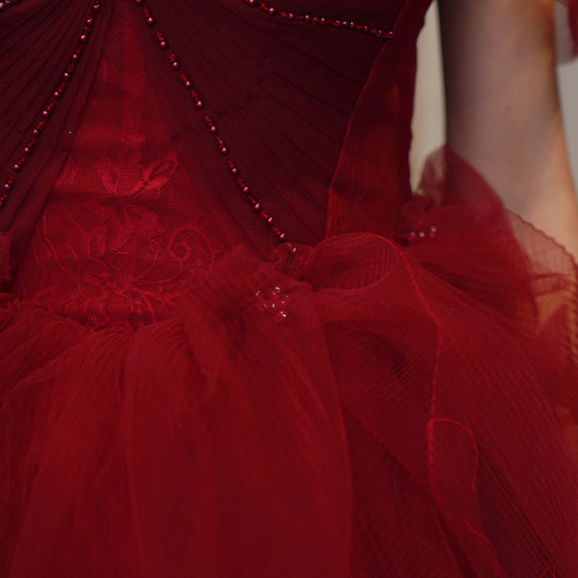 Vestido Elegante Asimétrico Tostado para Mujer - Image 3