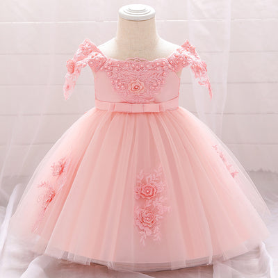 Vestido de Bautizo Niña con Diseño Luna Llena para Fotografía - Image 7