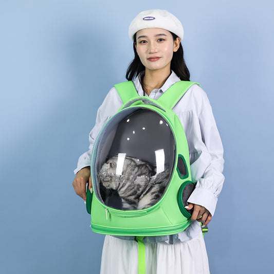 Mochila Transportín Espacial para Gatos - Gran Capacidad y Transpirable