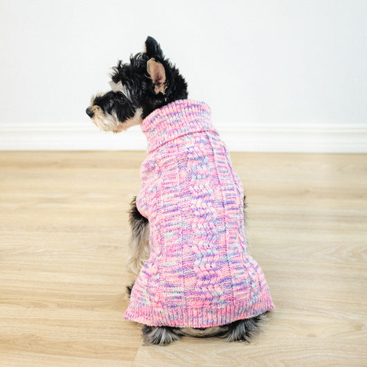 Suéter Cuello Alto Teñido Púrpura para Mascotas - Image 10