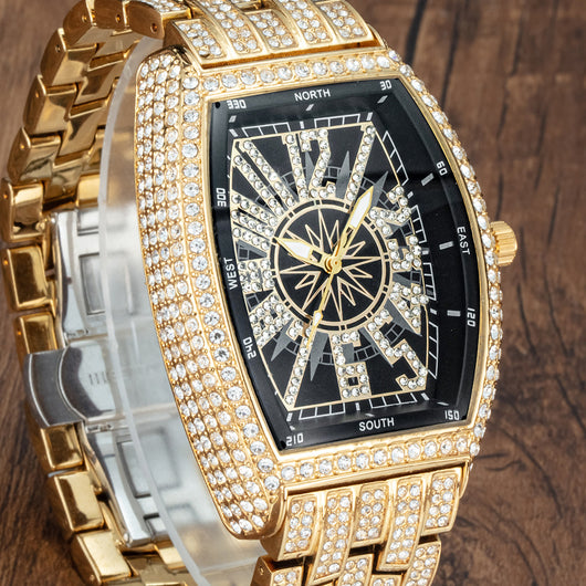 Reloj para Hombre de Diamantes Completos con Esfera Grande y Diseño Cuadrado - Image 10