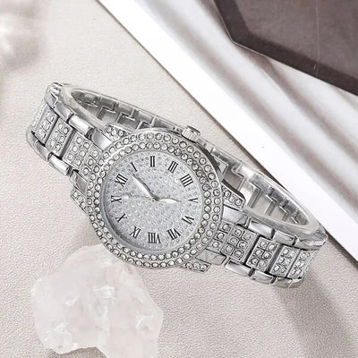 Conjunto de 5 Relojes de Moda para Mujer con Diamantes y Cuarzo Romano - Image 13