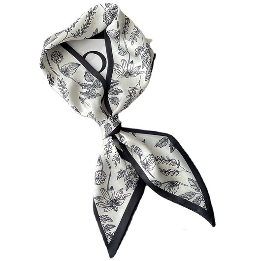 Pañuelo Largo de Seda Estampado Estilo Francés para Mujer - Image 3