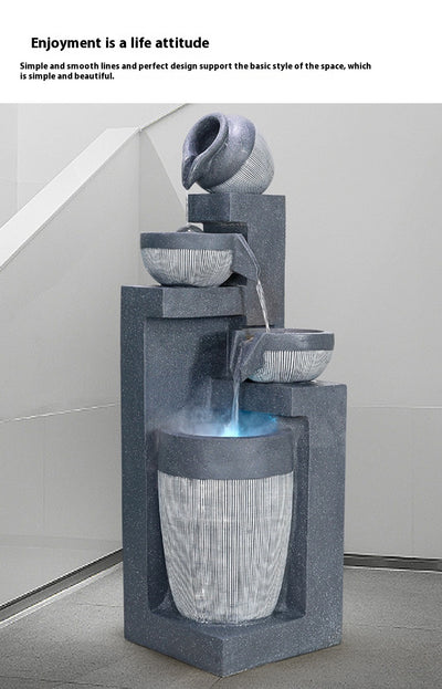 Fuente de Agua Decorativa con Humidificador para Sala de Estar - Image 23