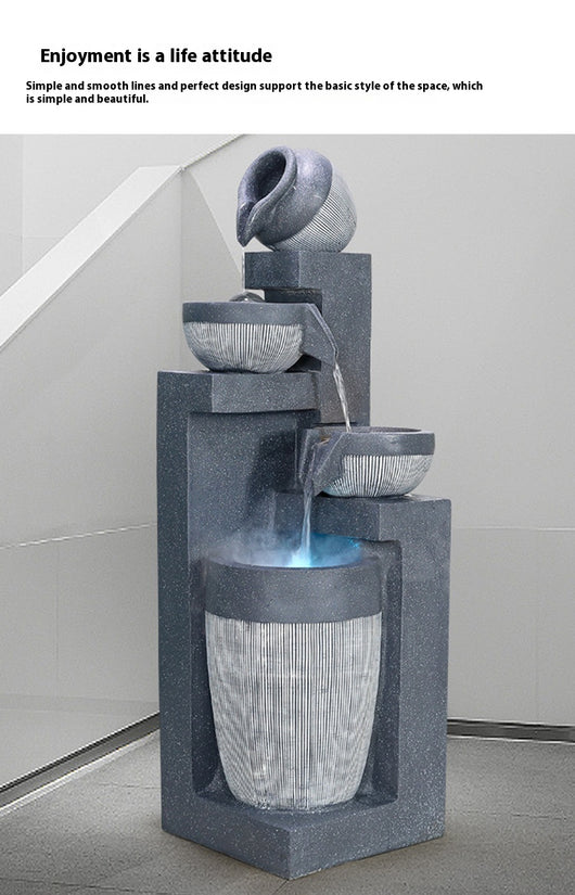 Fuente de Agua Decorativa con Humidificador para Sala de Estar - Image 23