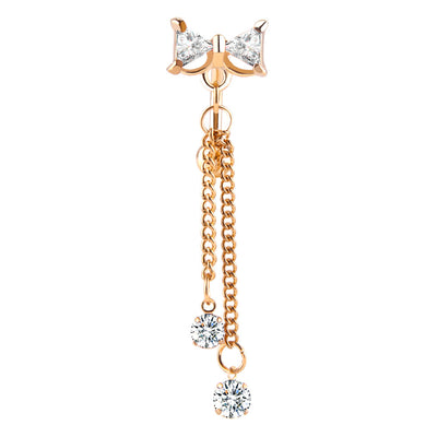 Piercing Ombligo Arco de Diamantes en Acero Inoxidable - Image 7