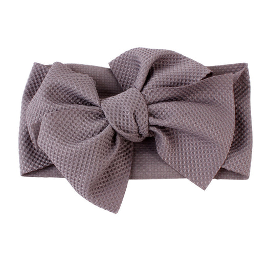 Diadema Bebé con Moño y Textura Seersucker en Colores Puros - Image 11