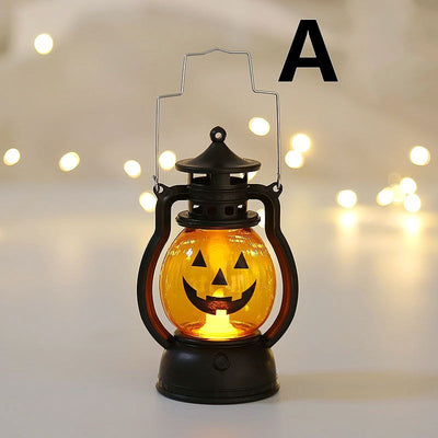 Lámpara Portátil Halloween con Diseño de Calabaza y Calavera - Image 3