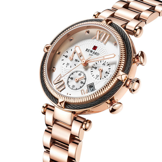 Reloj de Cuarzo Elegante para Mujer con Tres Ojos - Image 8