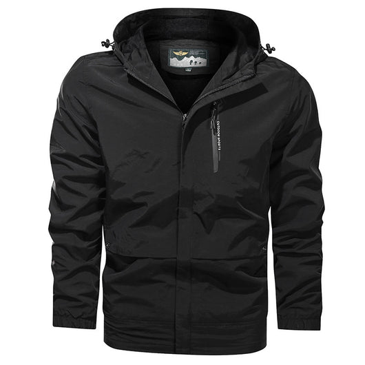 Chaqueta Impermeable con Capucha para Hombre Talla Grande Secado Rápido - Image 7