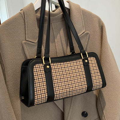 Bolso Axilar Pied de Poule Asimétrico para Mujer - Image 7