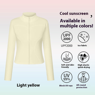 Chaqueta Deportiva para Yoga Mujer Manga Larga Protección Solar Ropa Outdoor - Image 14