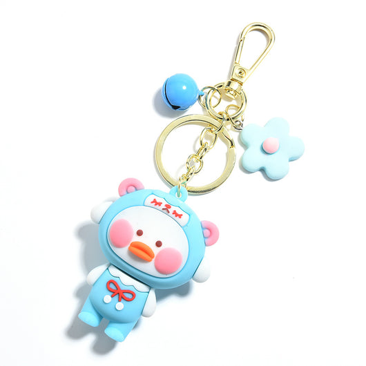 Llavero Pato Dudu de Epoxy - Adorable Accesorio Cartoon Viral
