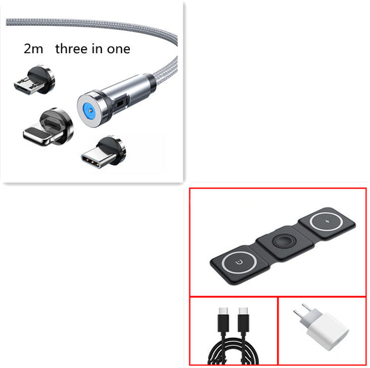 Cable Magnético 3 en 1 de 540° Rotativo - Carga Rápida Android, USB-C y Lightning - Image 29