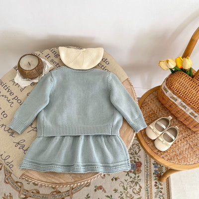 Conjunto de Abrigo Calado y Falda Tejida para Bebé - Image 24