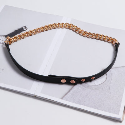 Cinturón de Cuero PU con Cadena Metálica - Accesorio Versátil para Mujer - Image 7
